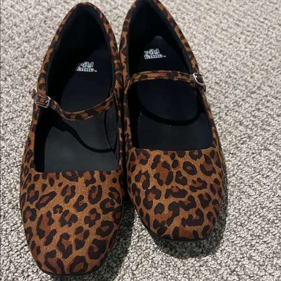 Wild Fable Leopard Print Mary Jane Flats - Picture 1 of 6